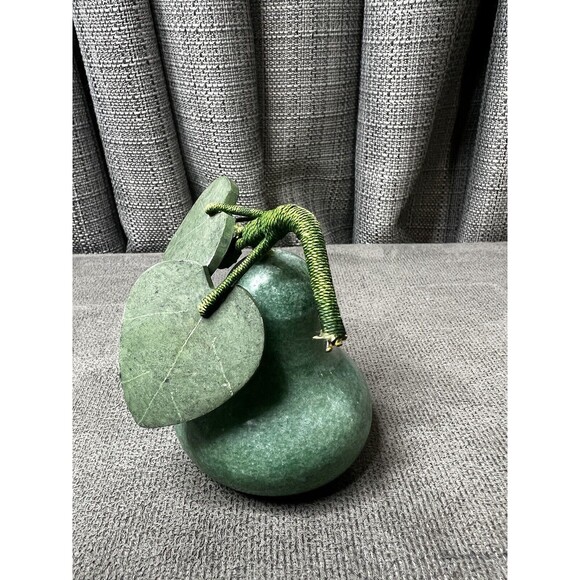 VTG Italian Marble Alabaster Stone Fruit Red Apple Green Pear Stem Lot - Picture 9 of 16